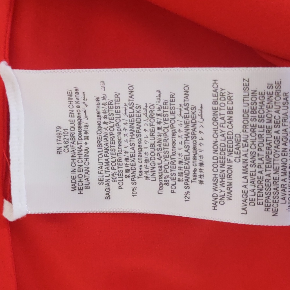 BCBGMaxAzria One-Shoulder Vibrant Orange Dress Size 8 - Picture 7 of 7